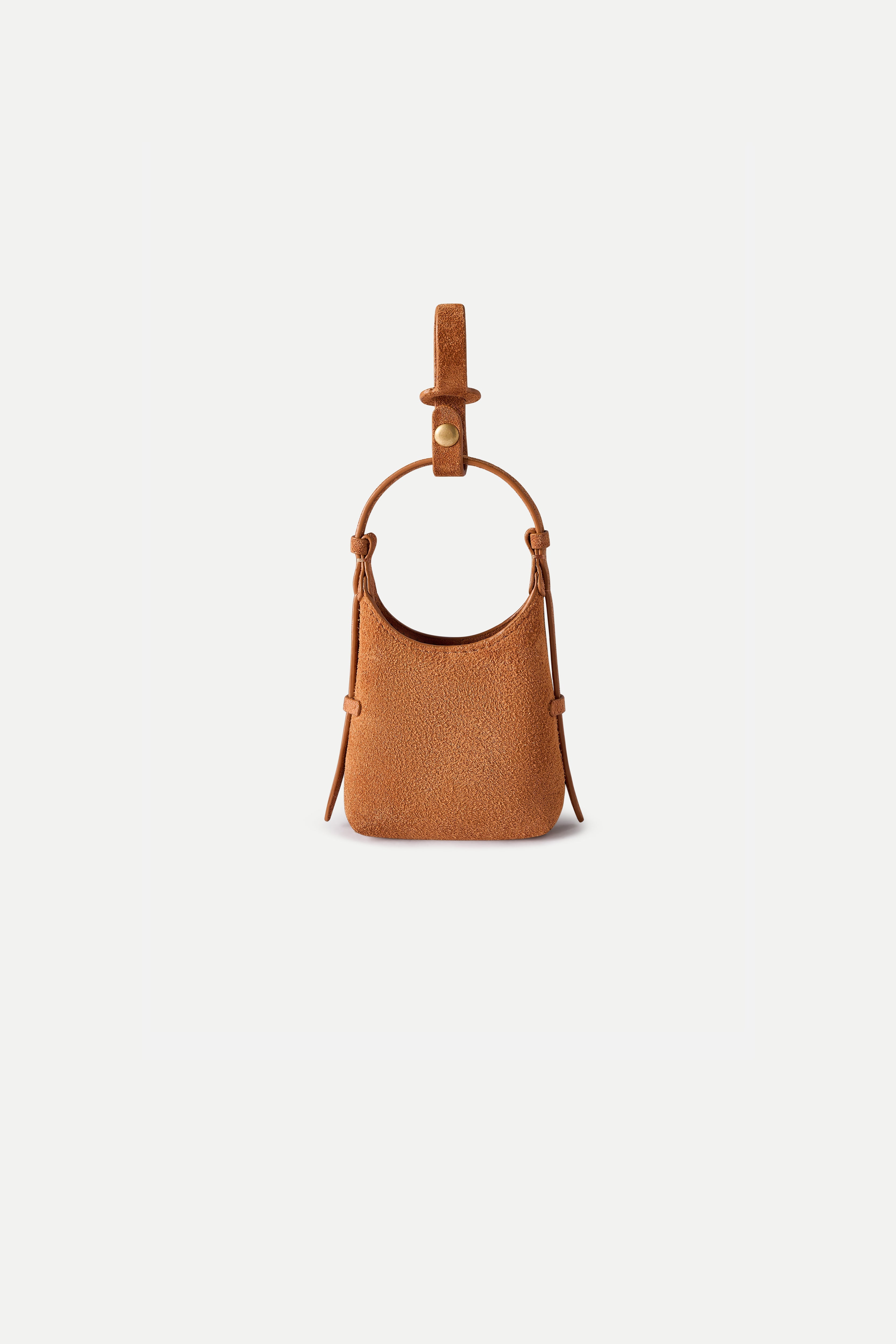 Duomo Mini Bag Charm in Suede Leather