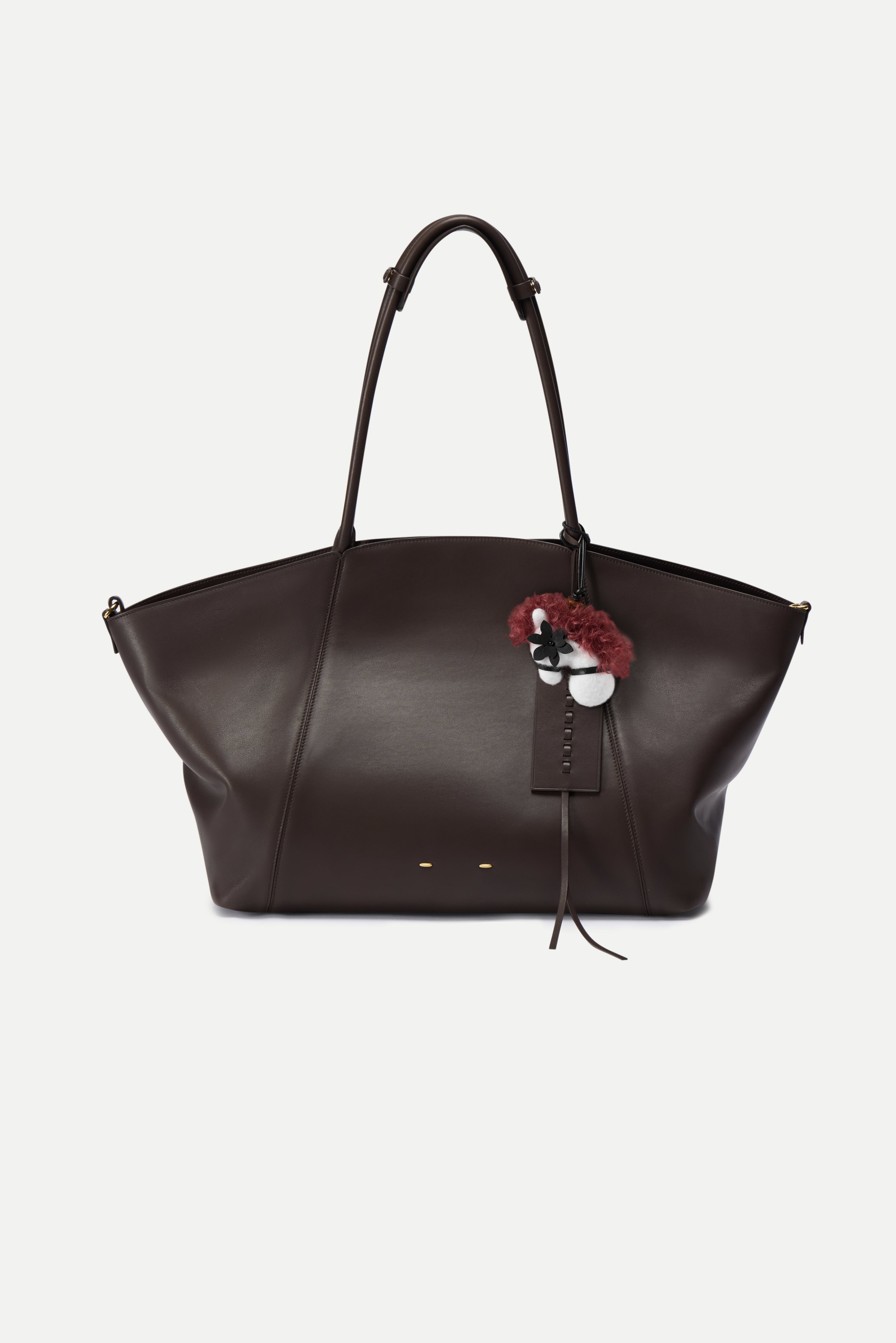 Sita Pony Bag Charm in Wool Felt and Leather