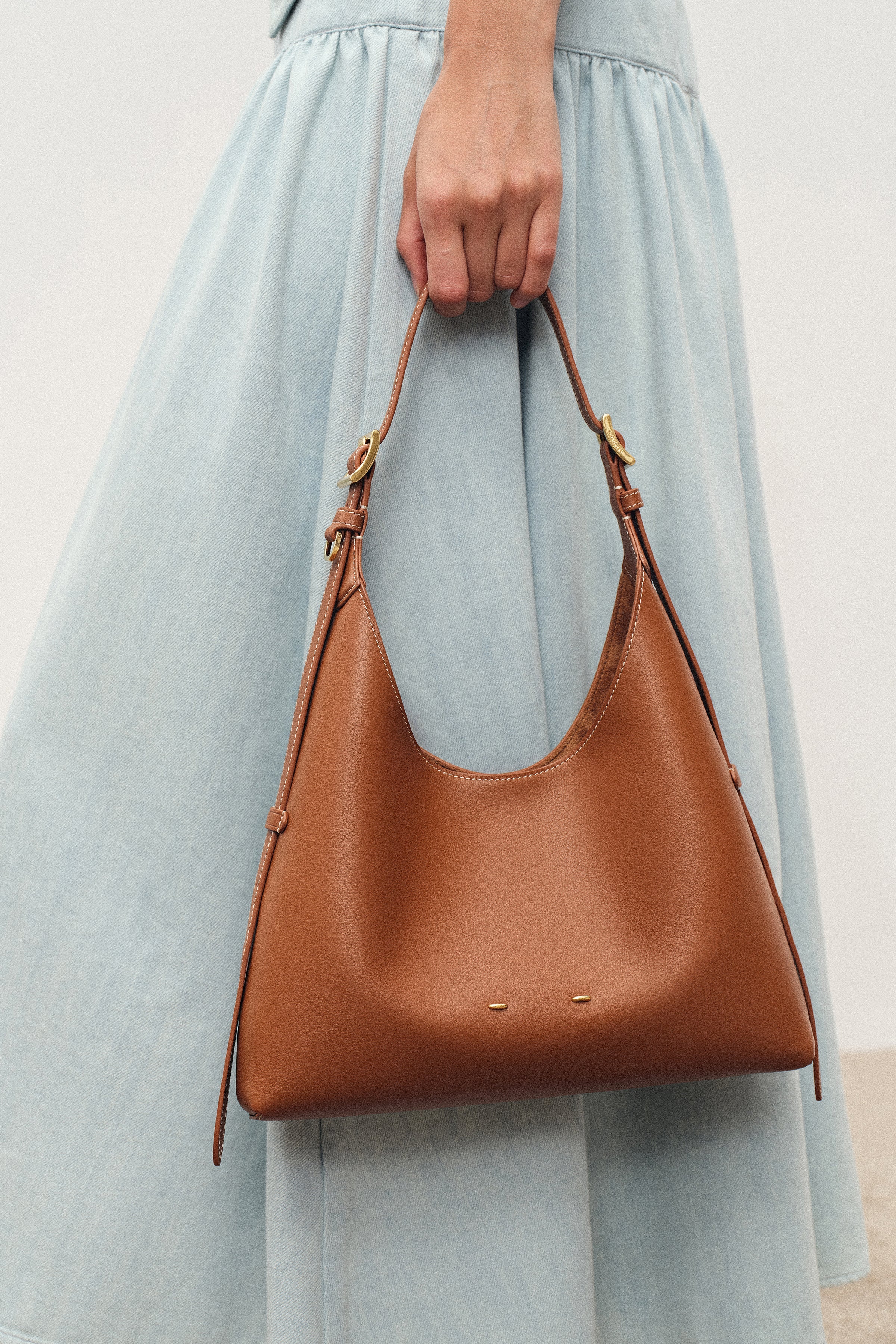 Duomo Small Hobo Bag in Nappa Leather