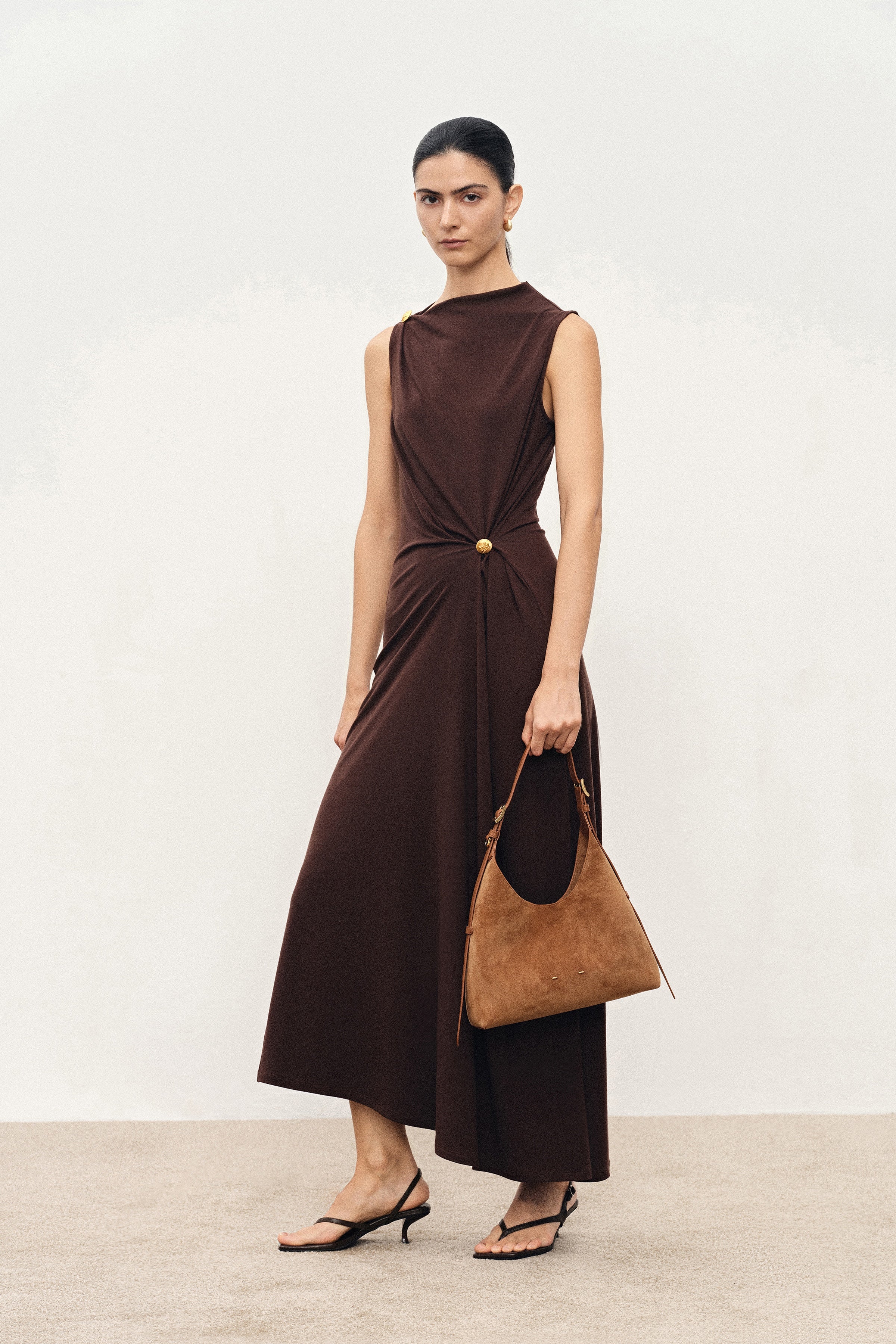 Duomo Small Hobo Bag in Suede