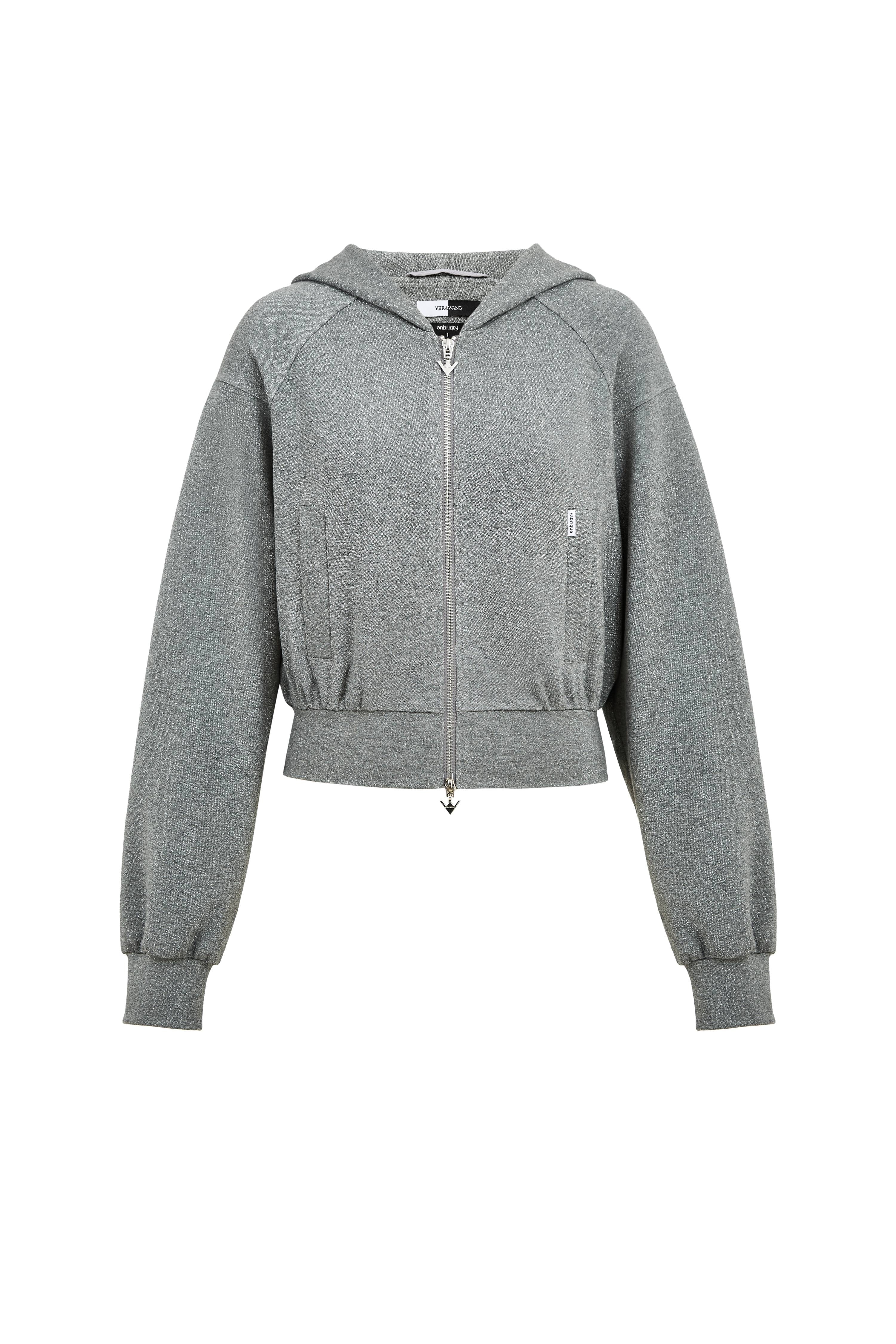 Illusion-S Crop Hoodie in Bright Silk Knitting