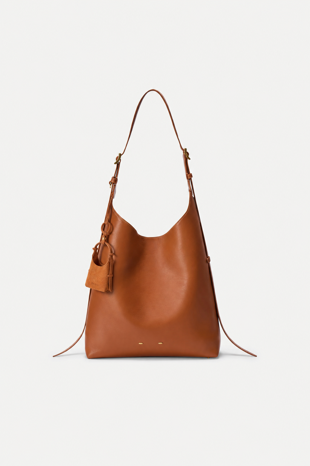 Duomo Mini Bag Charm in Suede Leather