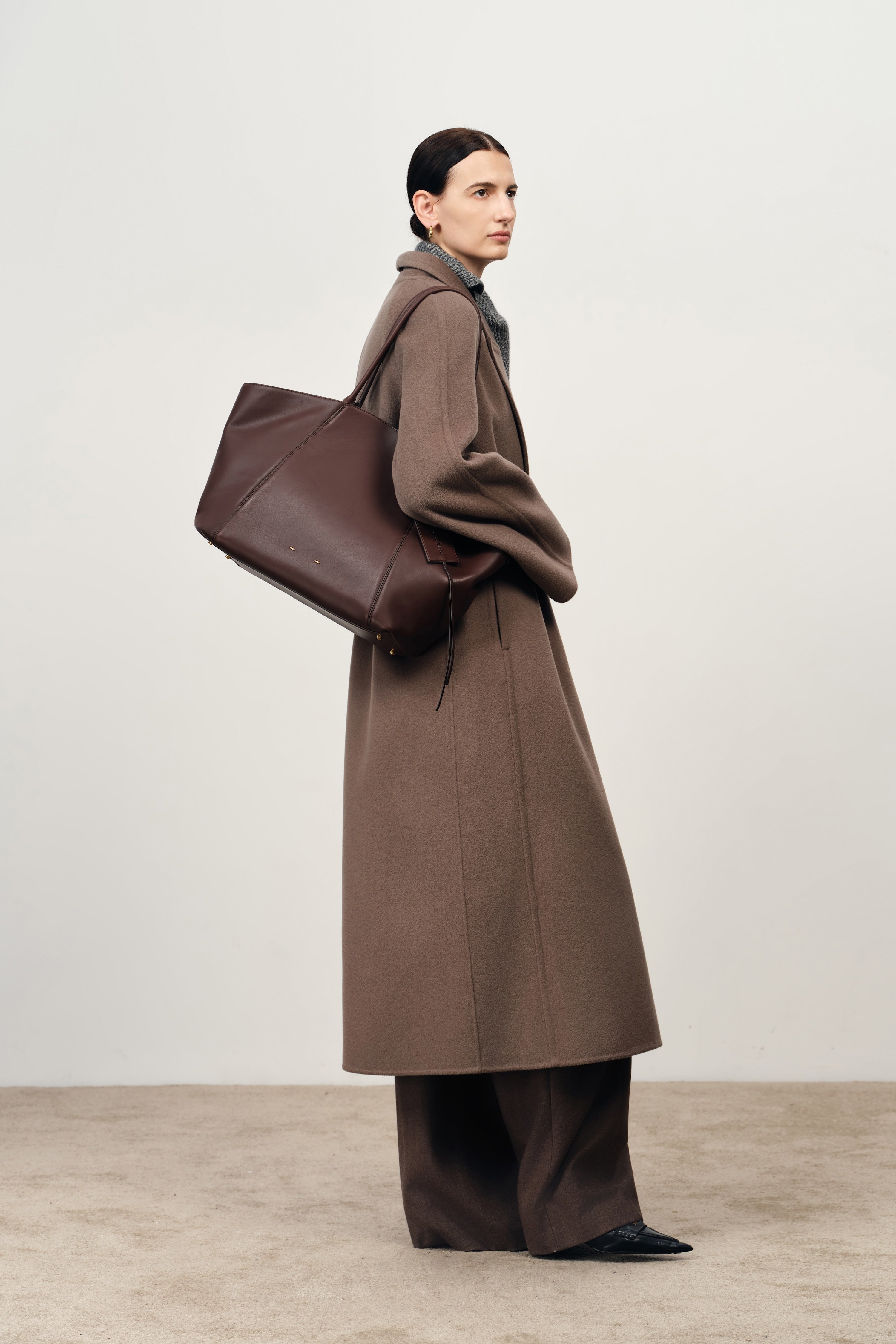 Brera Convertible Tote Bag Large in Dutch Calfskin and Suede