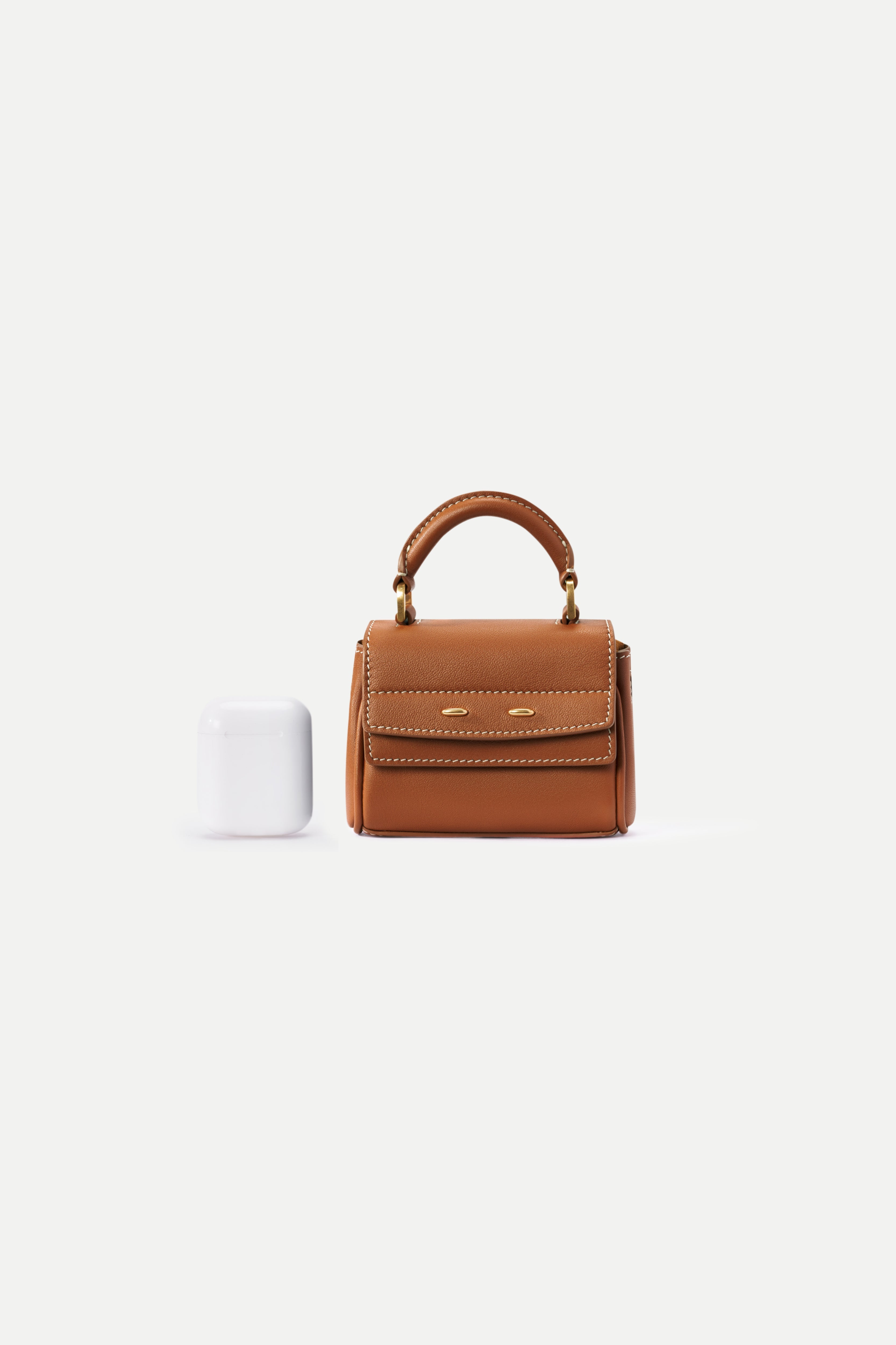 Rialto Mini Charm Bag in Top-grain Nappa Cowhide Leather