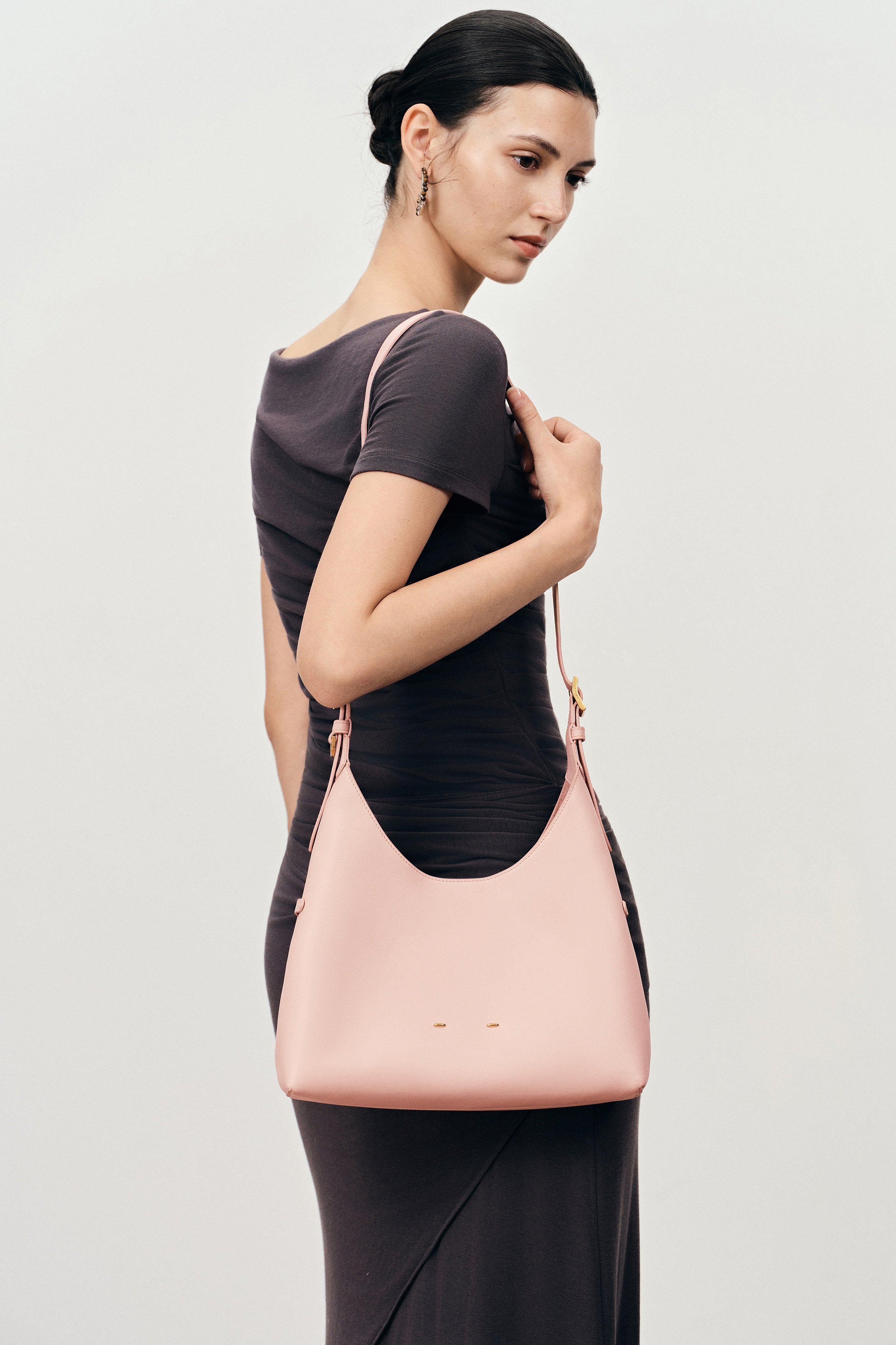 Duomo Small Hobo Bag in Nappa Leather