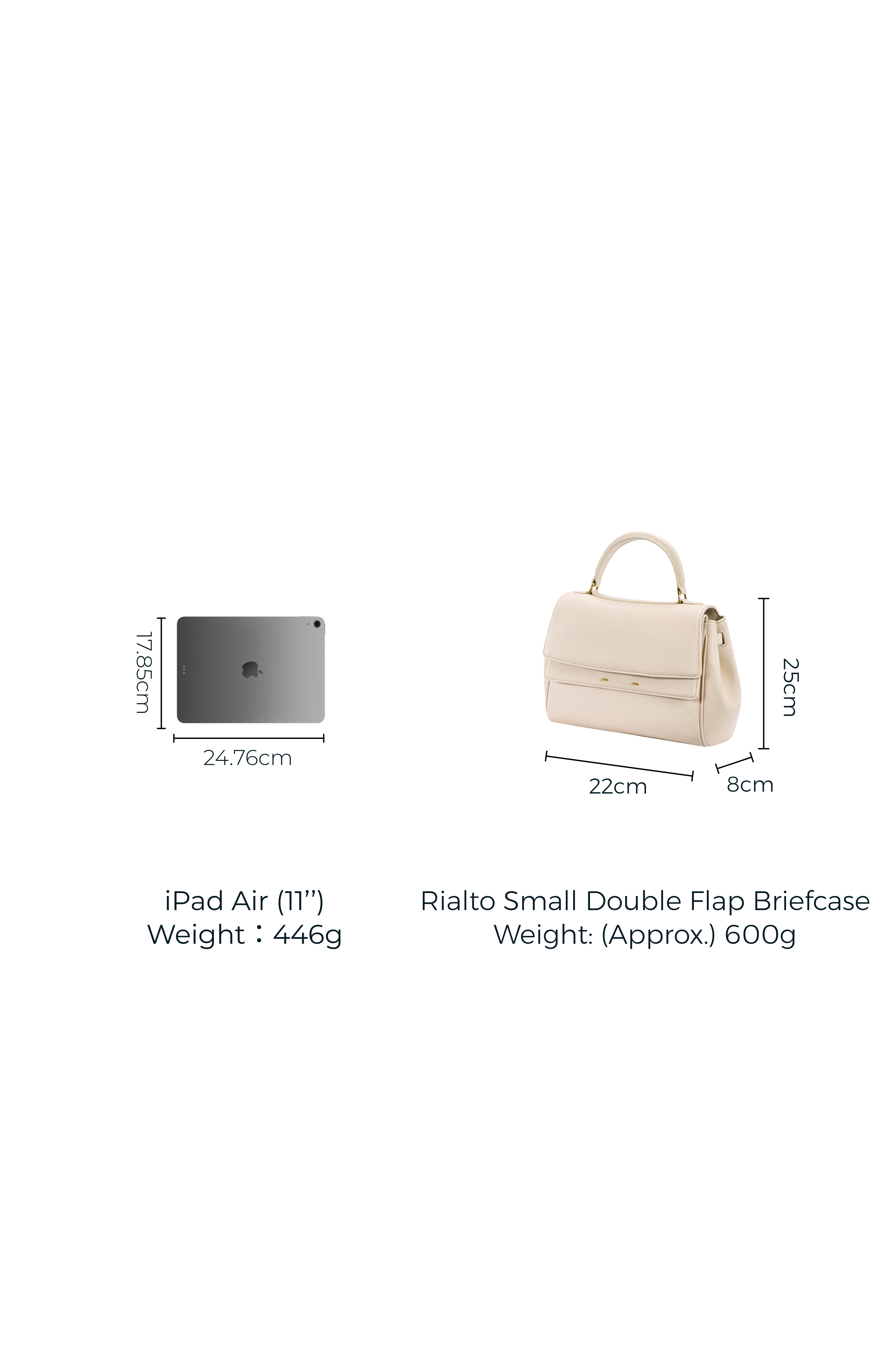 Rialto Small Handbag in Top-Grain Cowhide Leather