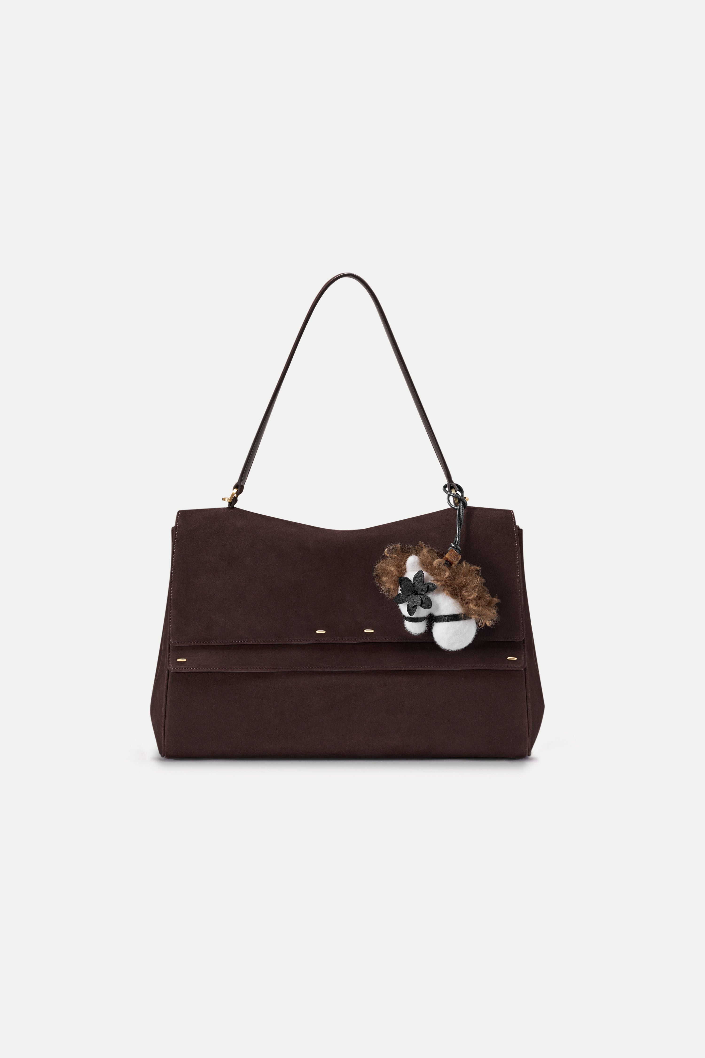 Sita Pony Bag Charm in Wool Felt and Leather