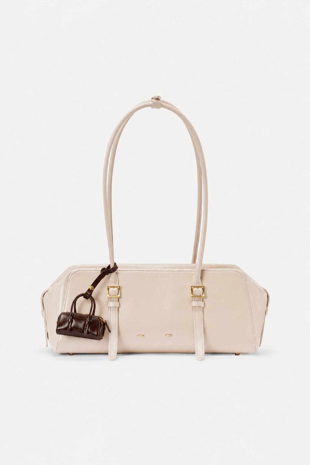Monti Mini Bag Charm in Oiled Waxed Top Grain Leather
