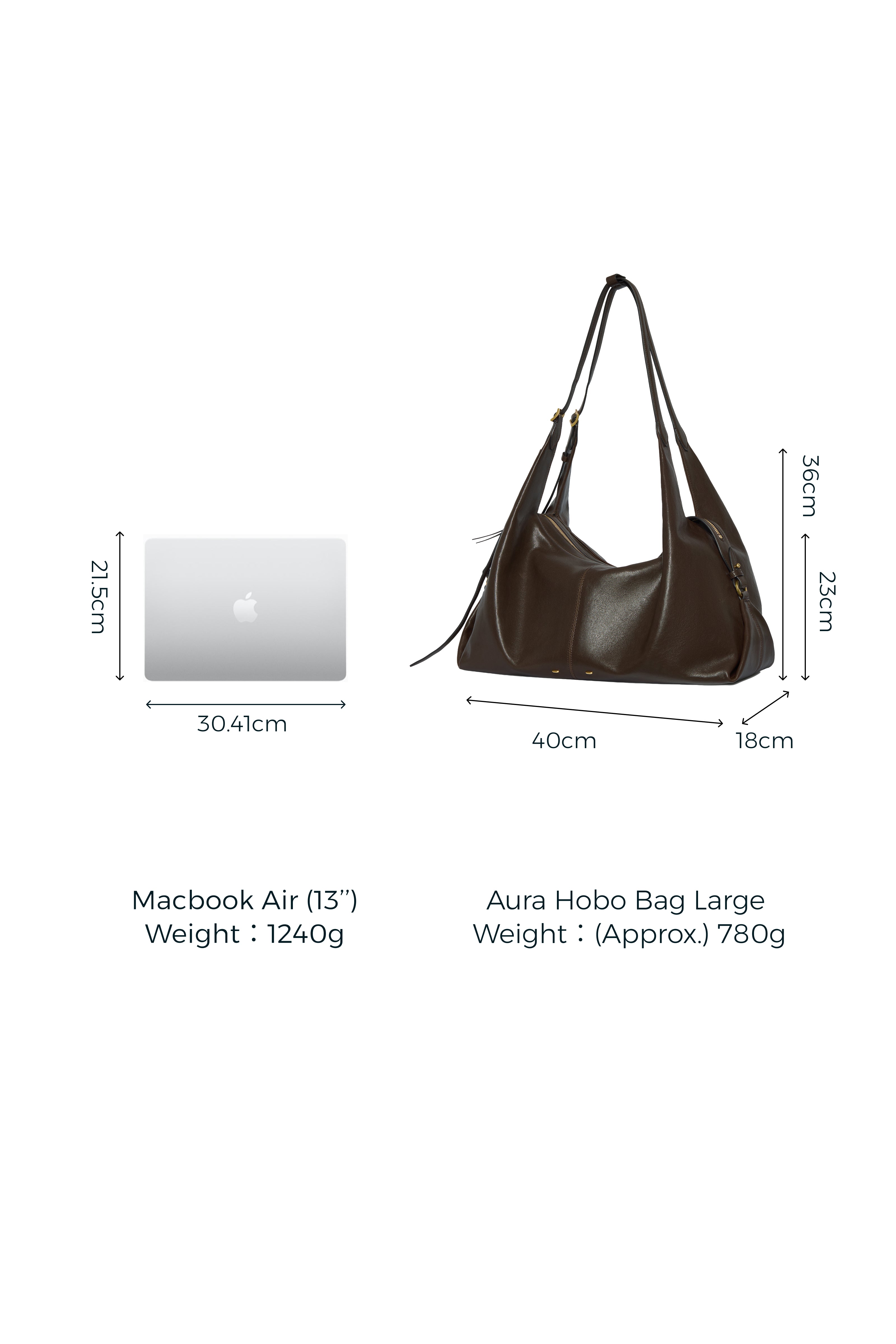 Aura Hobo Bag in Vegetable-Tanned Cowhide