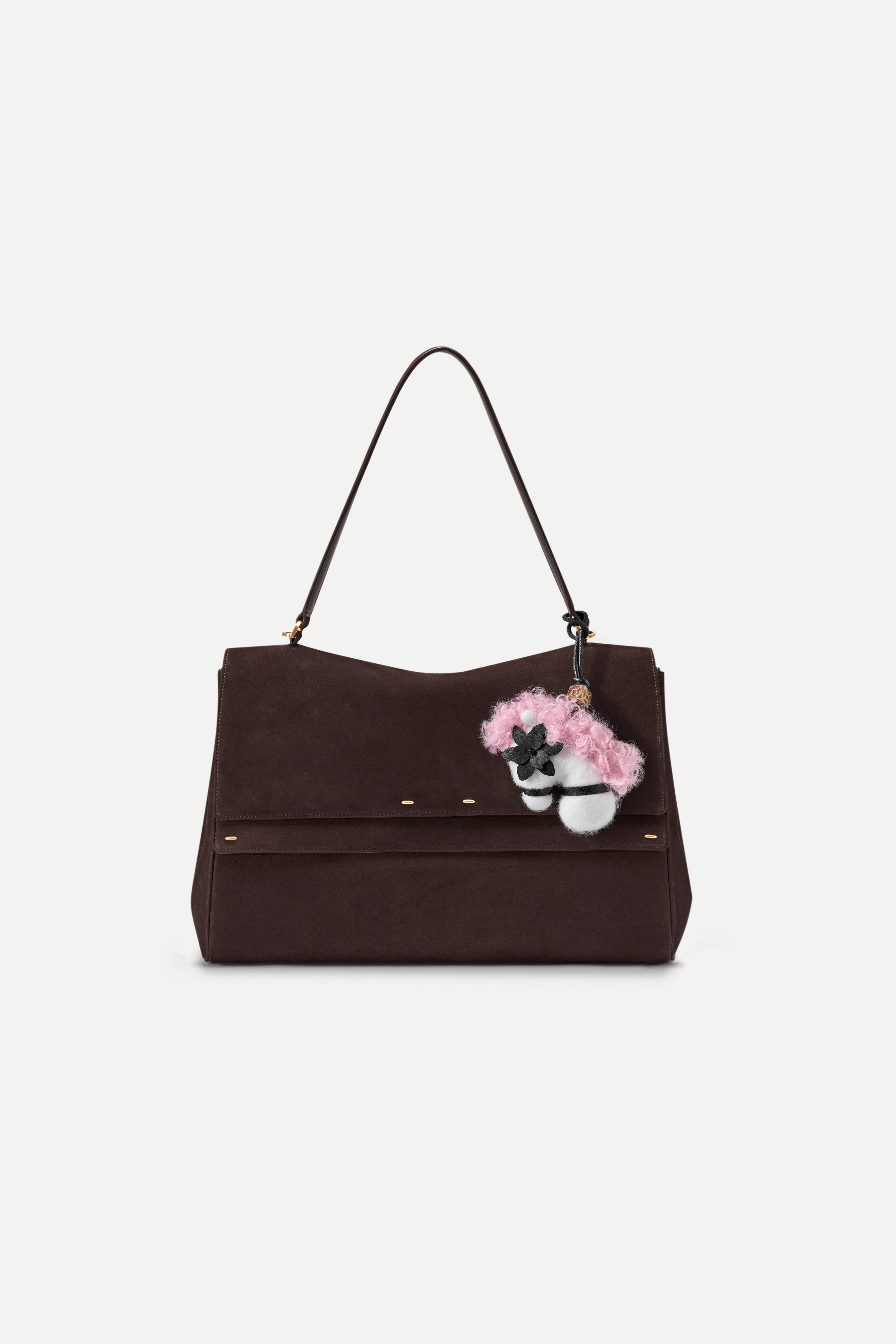 Sita Pony Bag Charm in Wool Felt and Leather