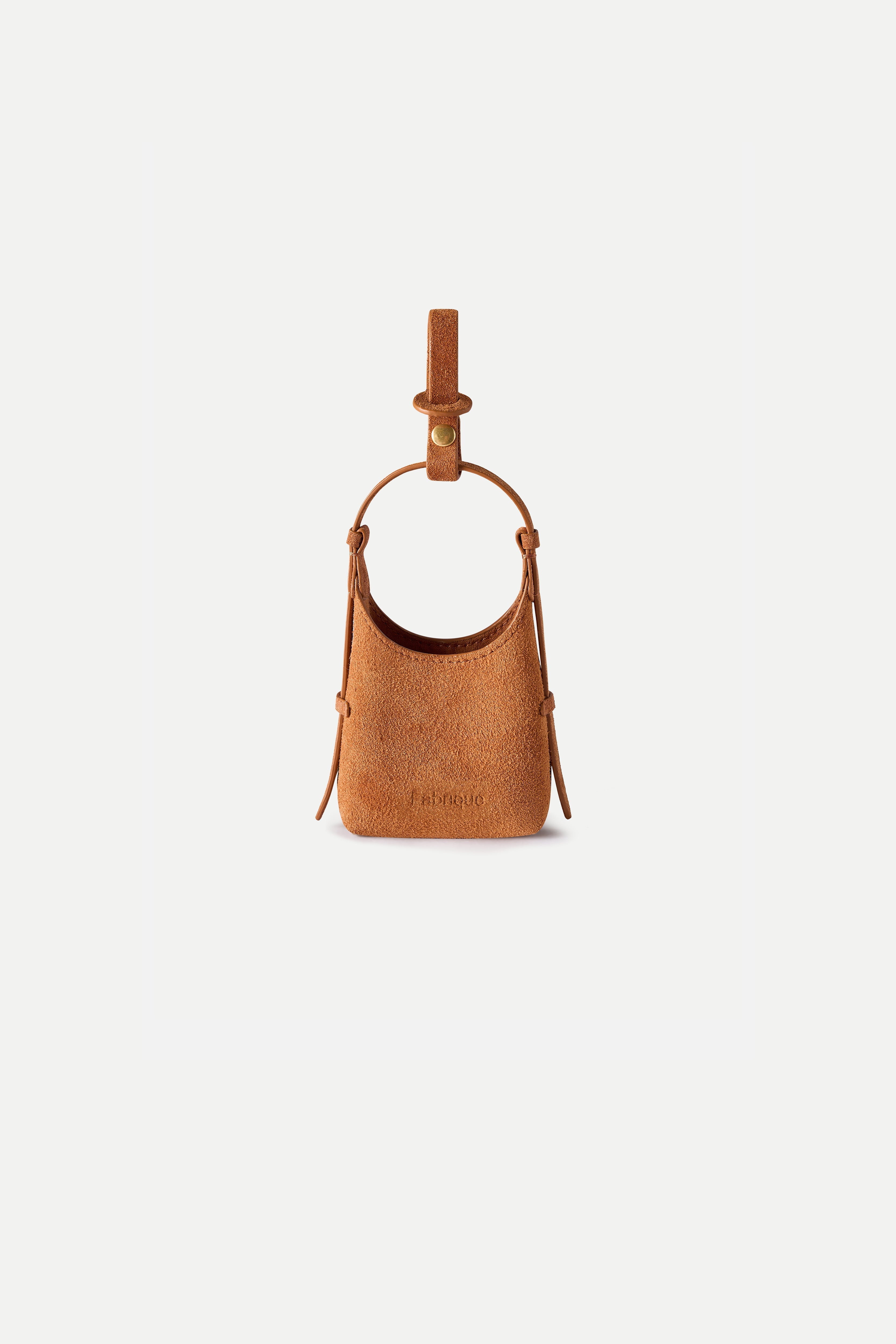 Duomo Mini Bag Charm in Suede Leather