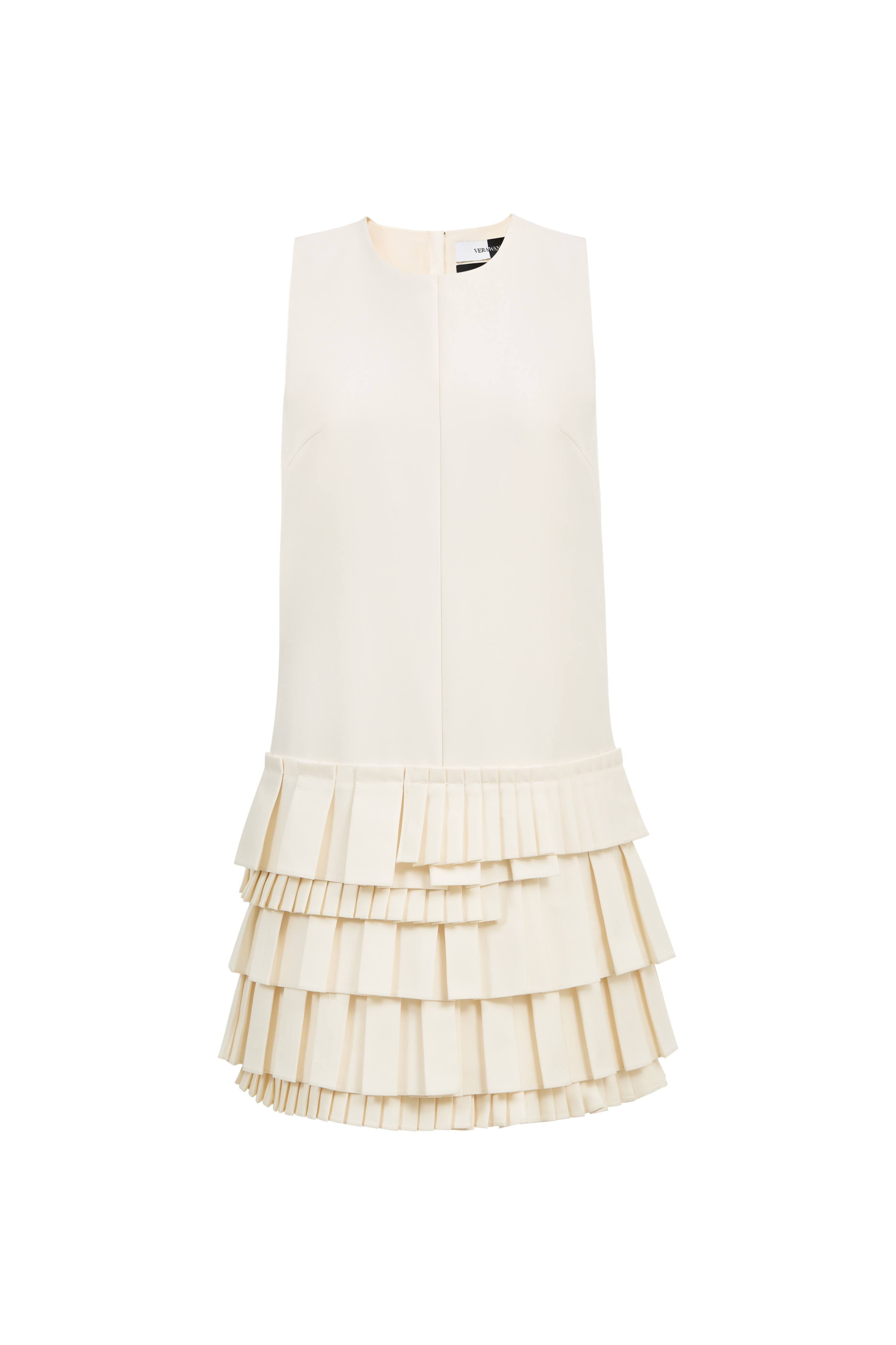 Alice Layered Asymmetric Accordion Dress in Lightweight Blend