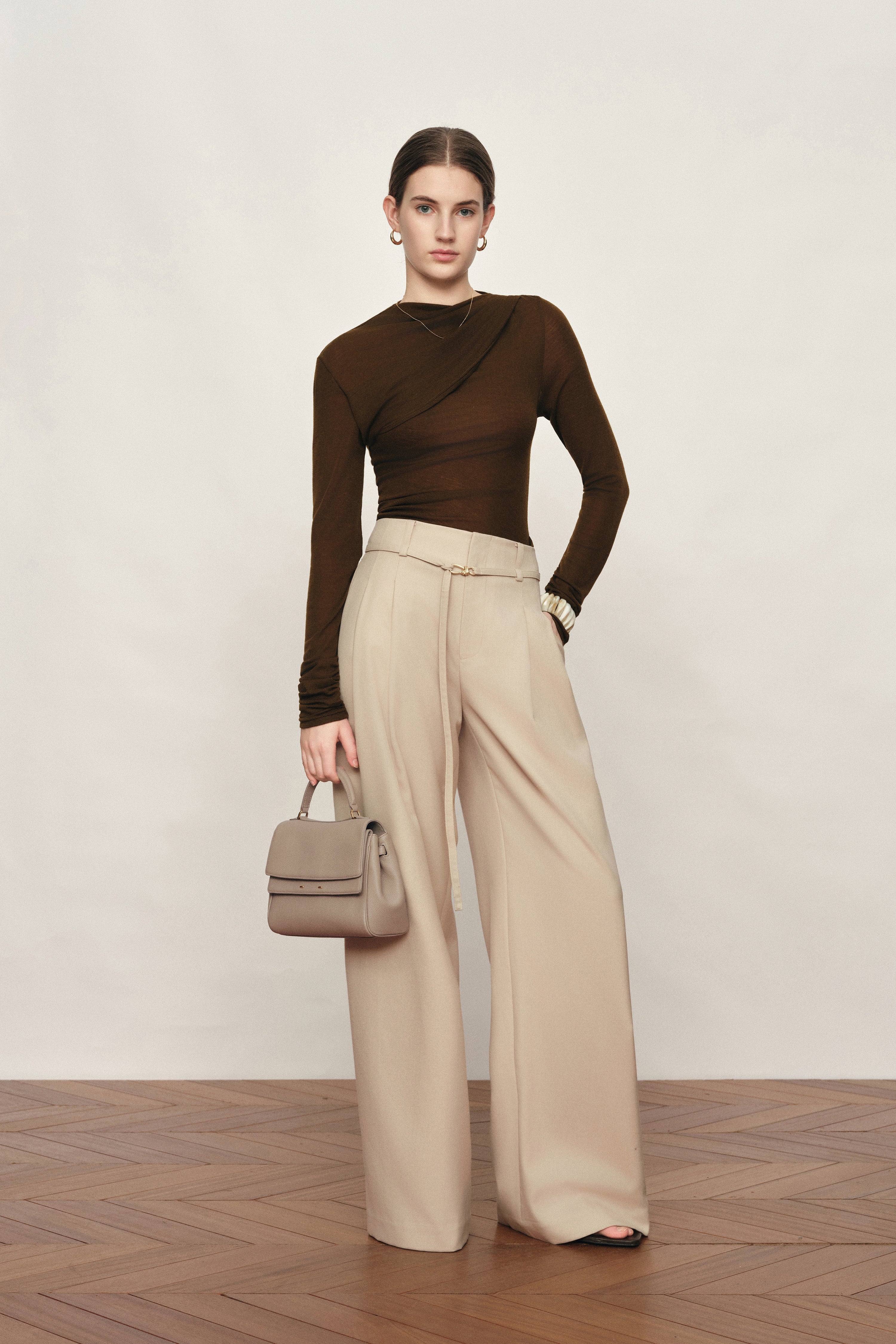 Rialto Small Handbag in Pebble-Grain Top-Grain Cowhide Leather