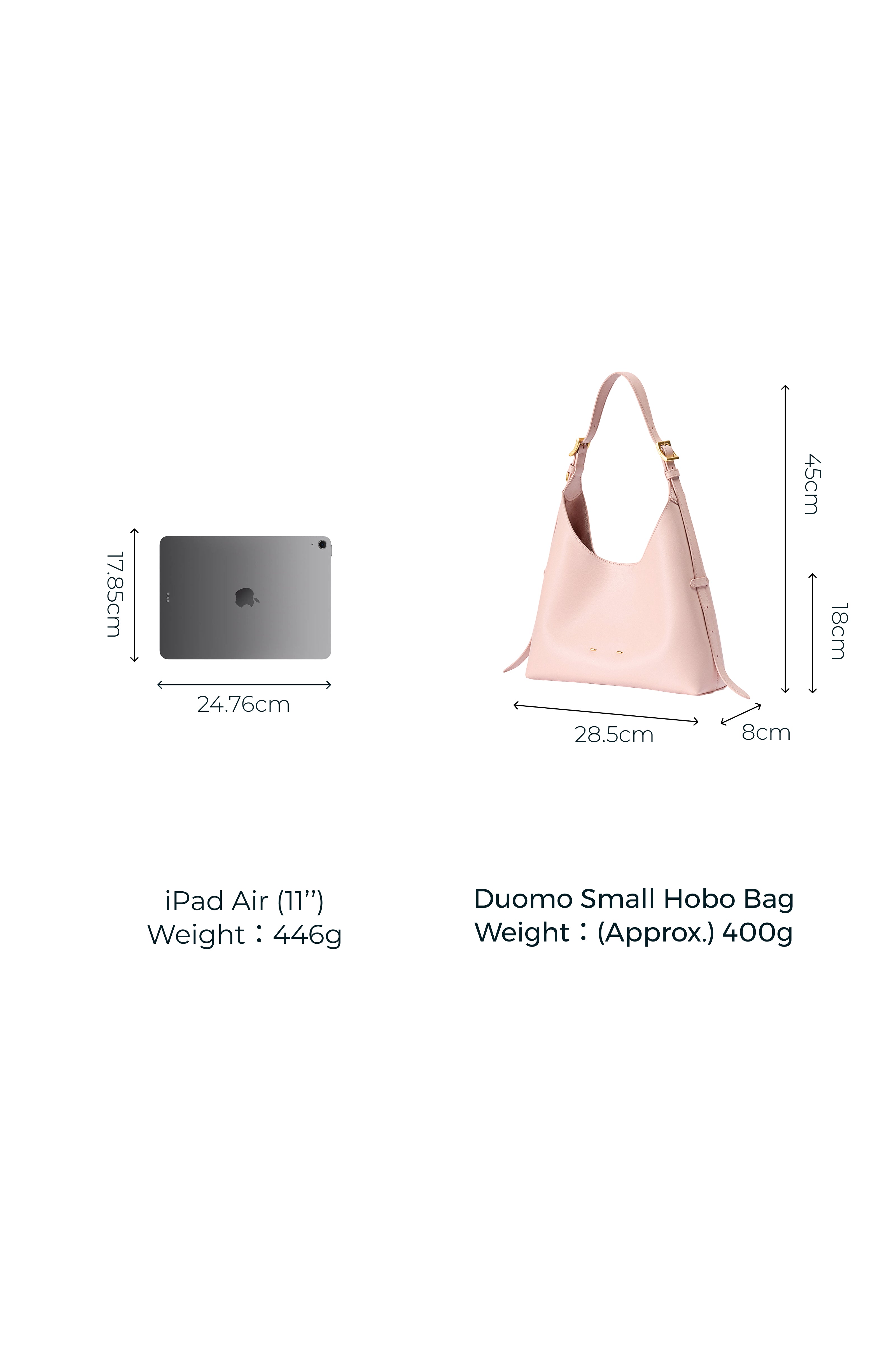 Duomo Small Hobo Bag in Nappa Leather