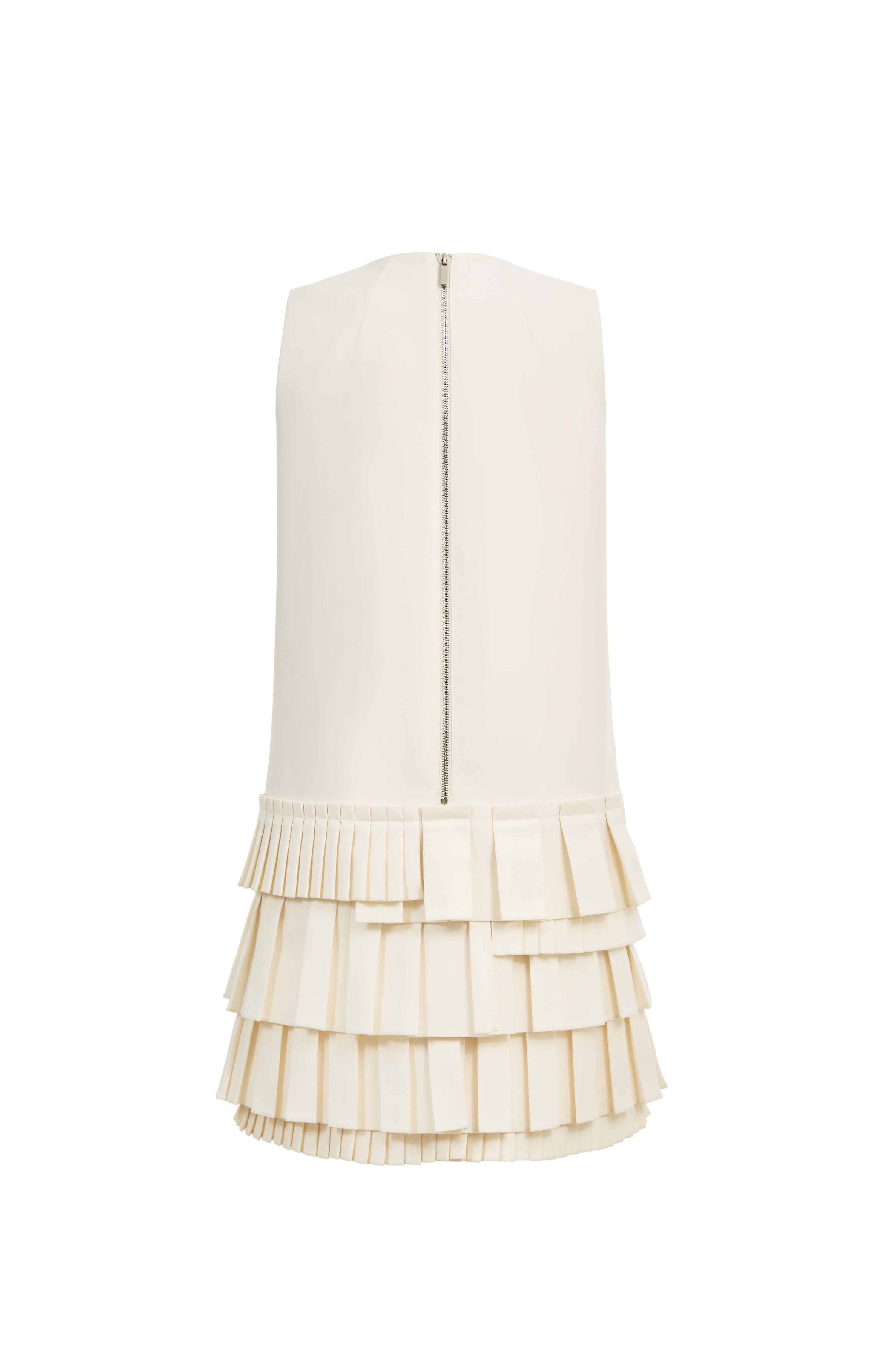 Alice Layered Asymmetric Accordion Dress in Lightweight Blend