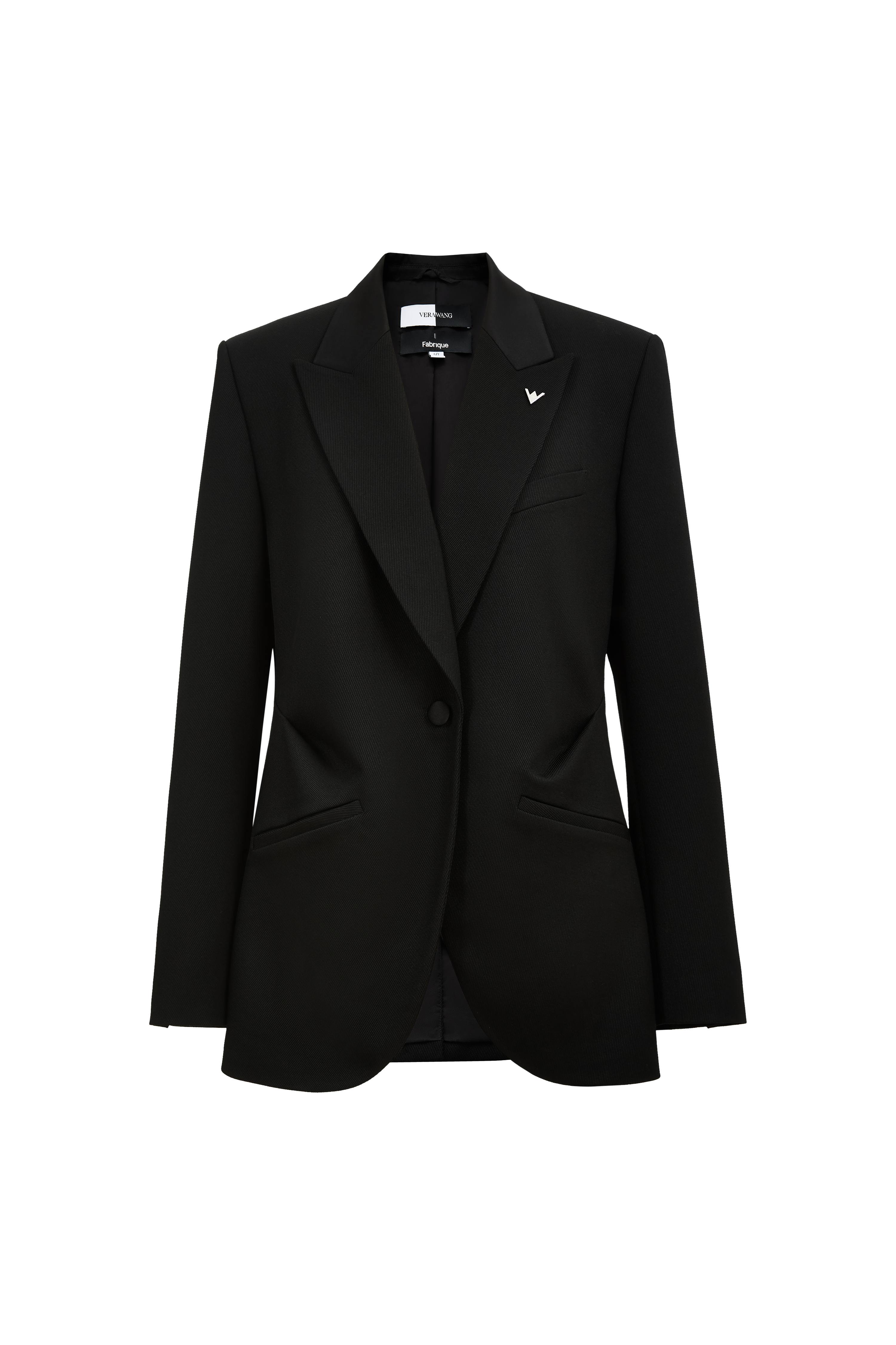 Architect Sculpted Waist Tucks Suit Blazer in Sheep Wool