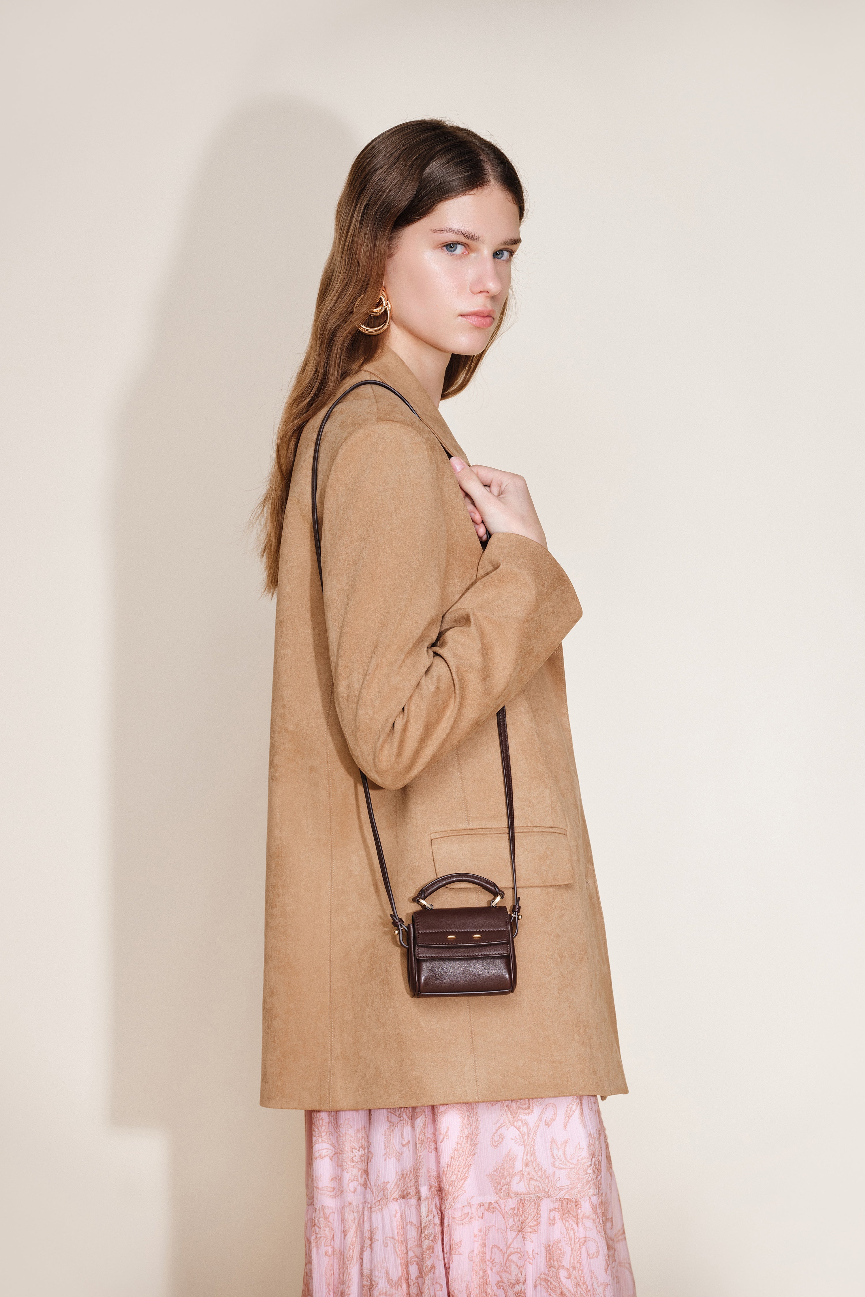 Rialto Mini Charm Bag in Top-grain Nappa Cowhide Leather