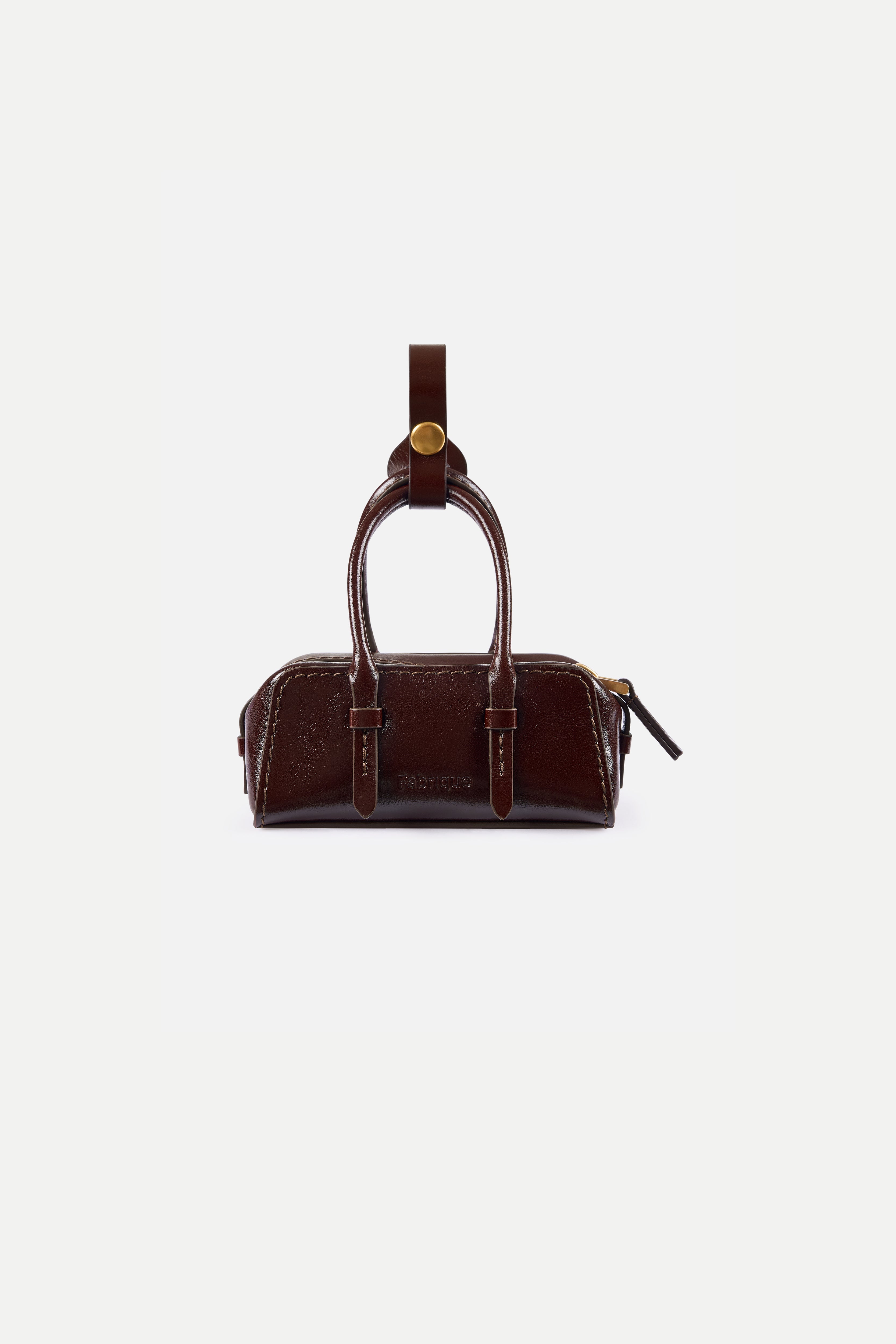 Monti Mini Bag Charm in Oiled Waxed Top Grain Leather