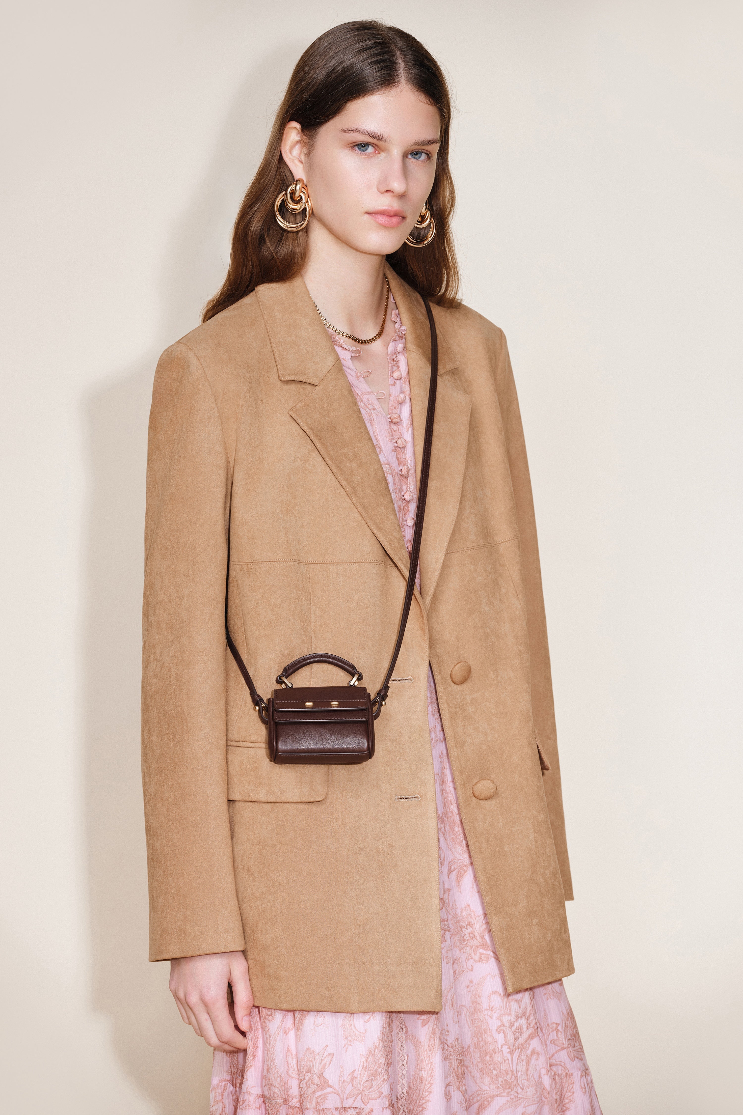 Rialto Mini Charm Bag in Top-grain Nappa Cowhide Leather