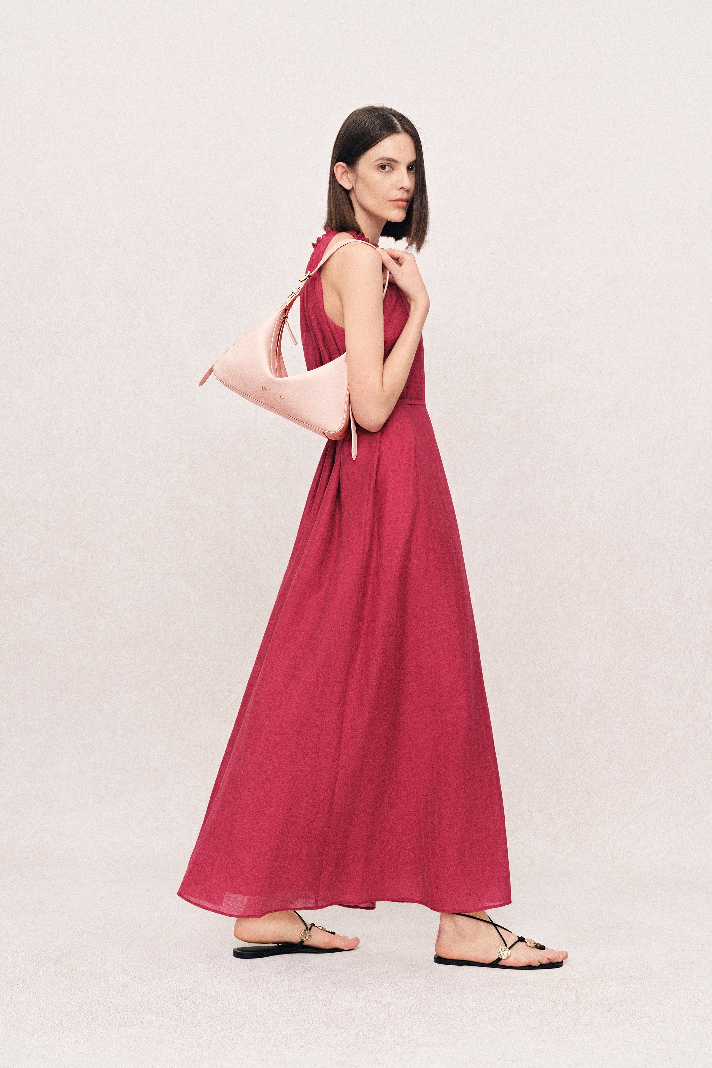 Navigli Shoulder Hobo Bag in Nappa Calfskin