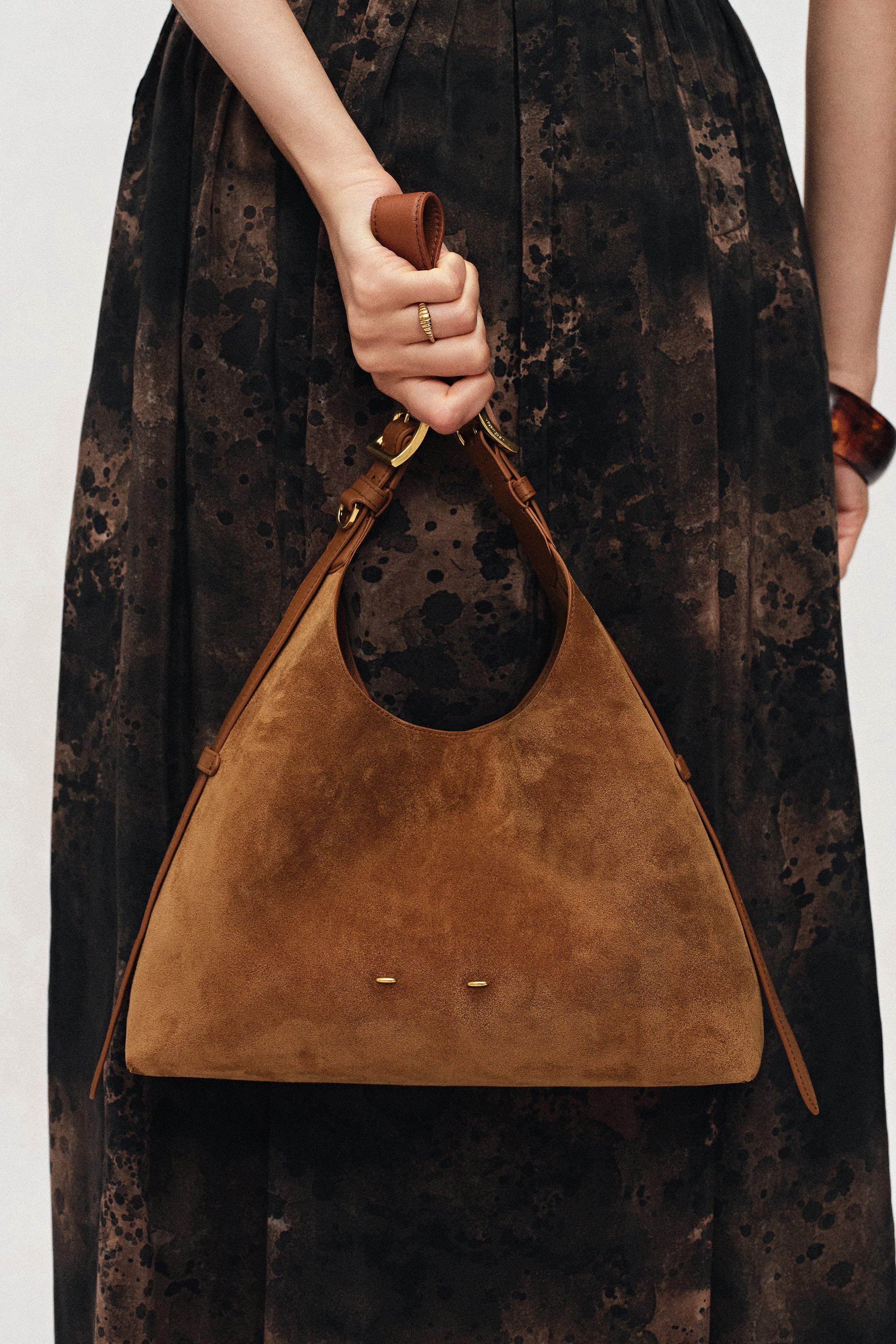 Duomo Small Hobo Bag in Suede