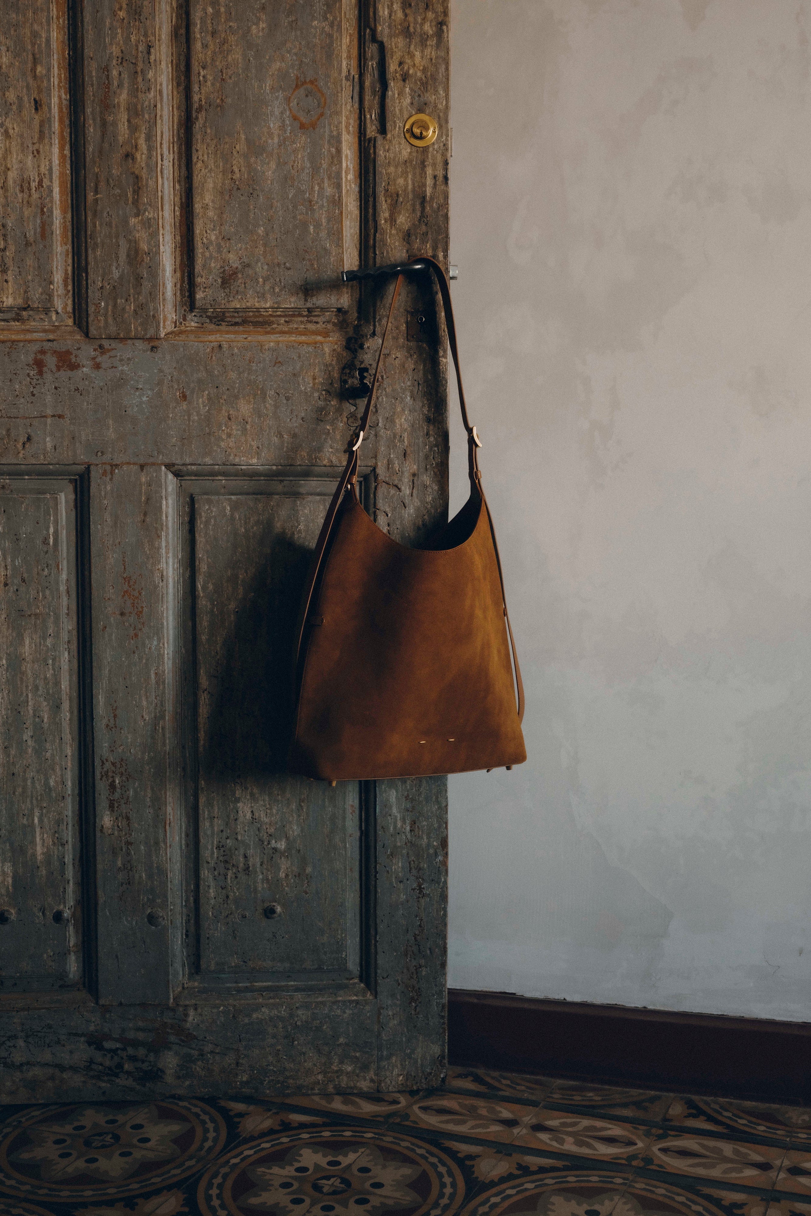 Duomo Medium Hobo Bag in Suede