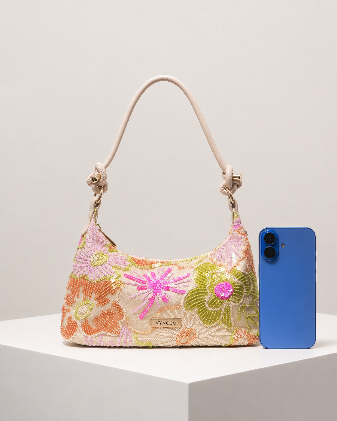 VYNCCO Floral Embroidered Shoulder Bag