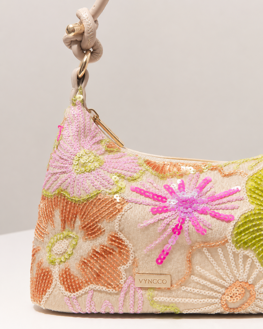 VYNCCO Floral Embroidered Shoulder Bag
