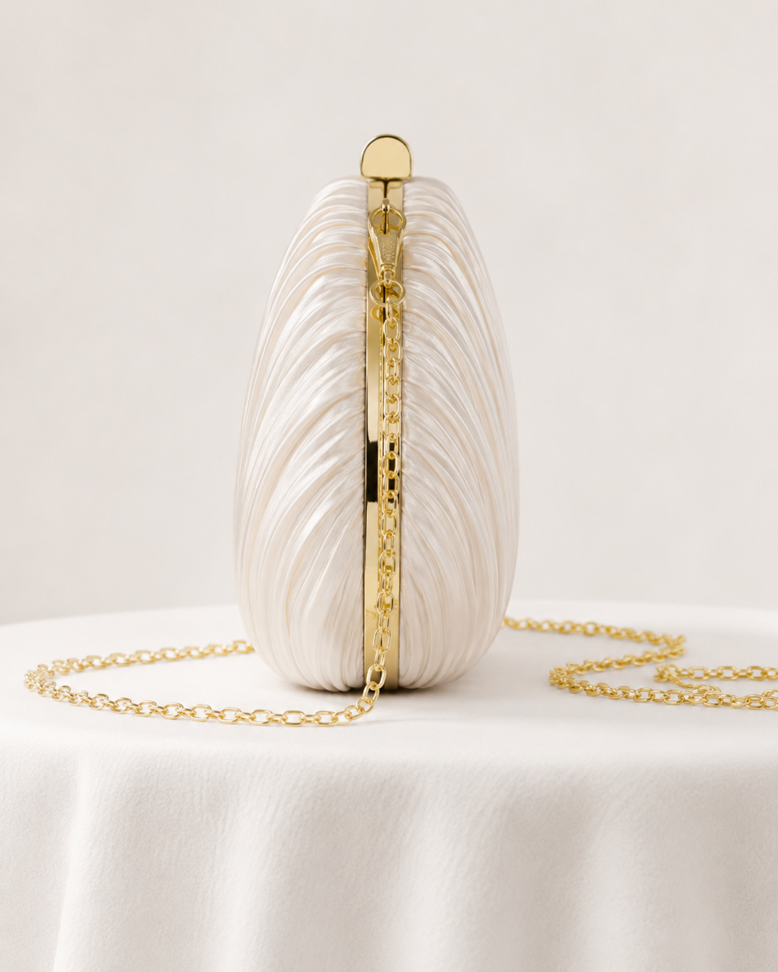 VYNCCO Pearl Pleated Evening Clutch