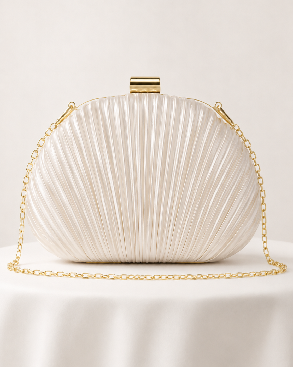 VYNCCO Pearl Pleated Evening Clutch