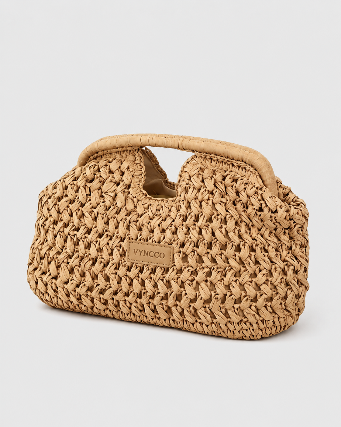 VYNCCO Handwoven Raffia Clutch Bag