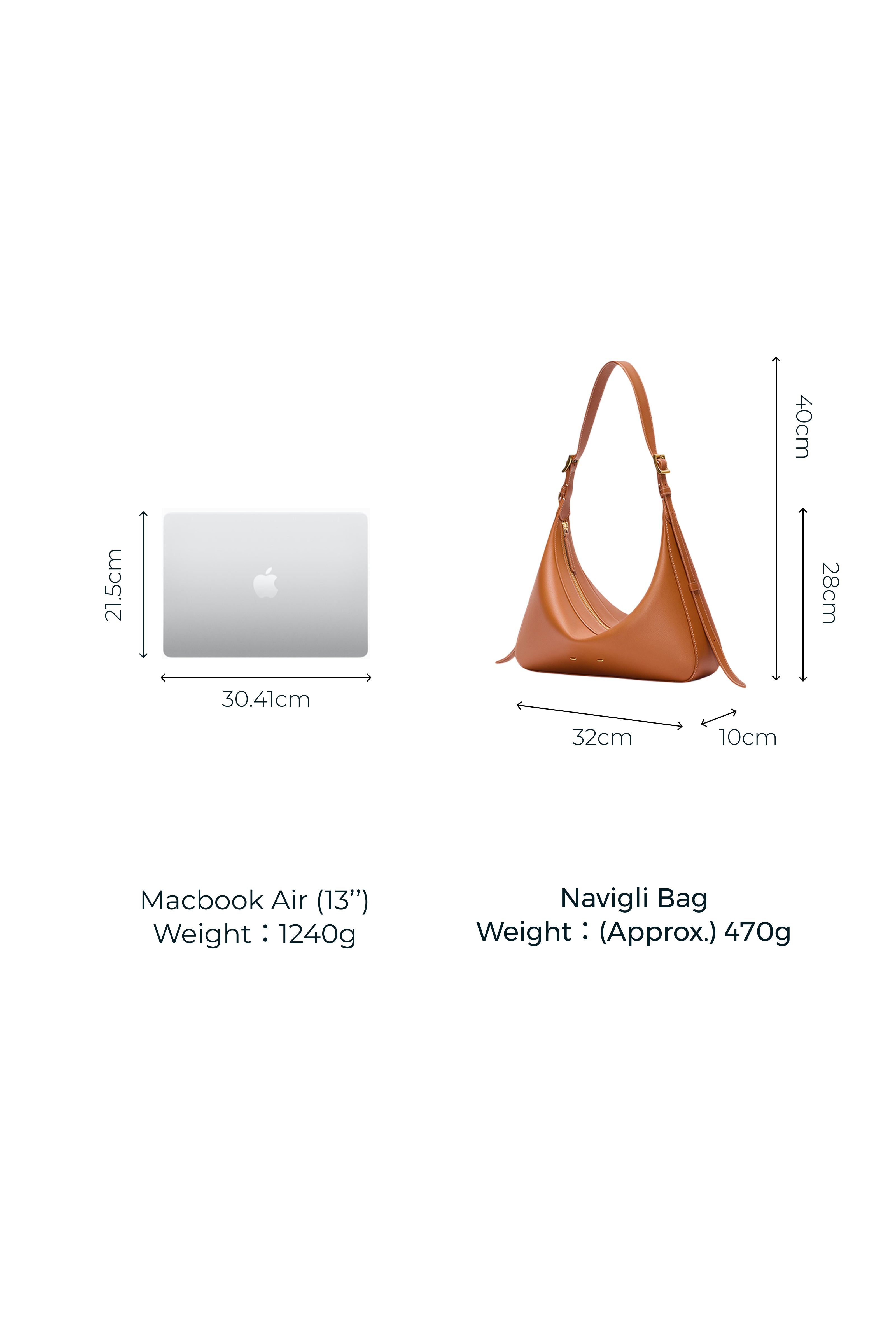 Navigli Shoulder Hobo Bag in Nappa Calfskin