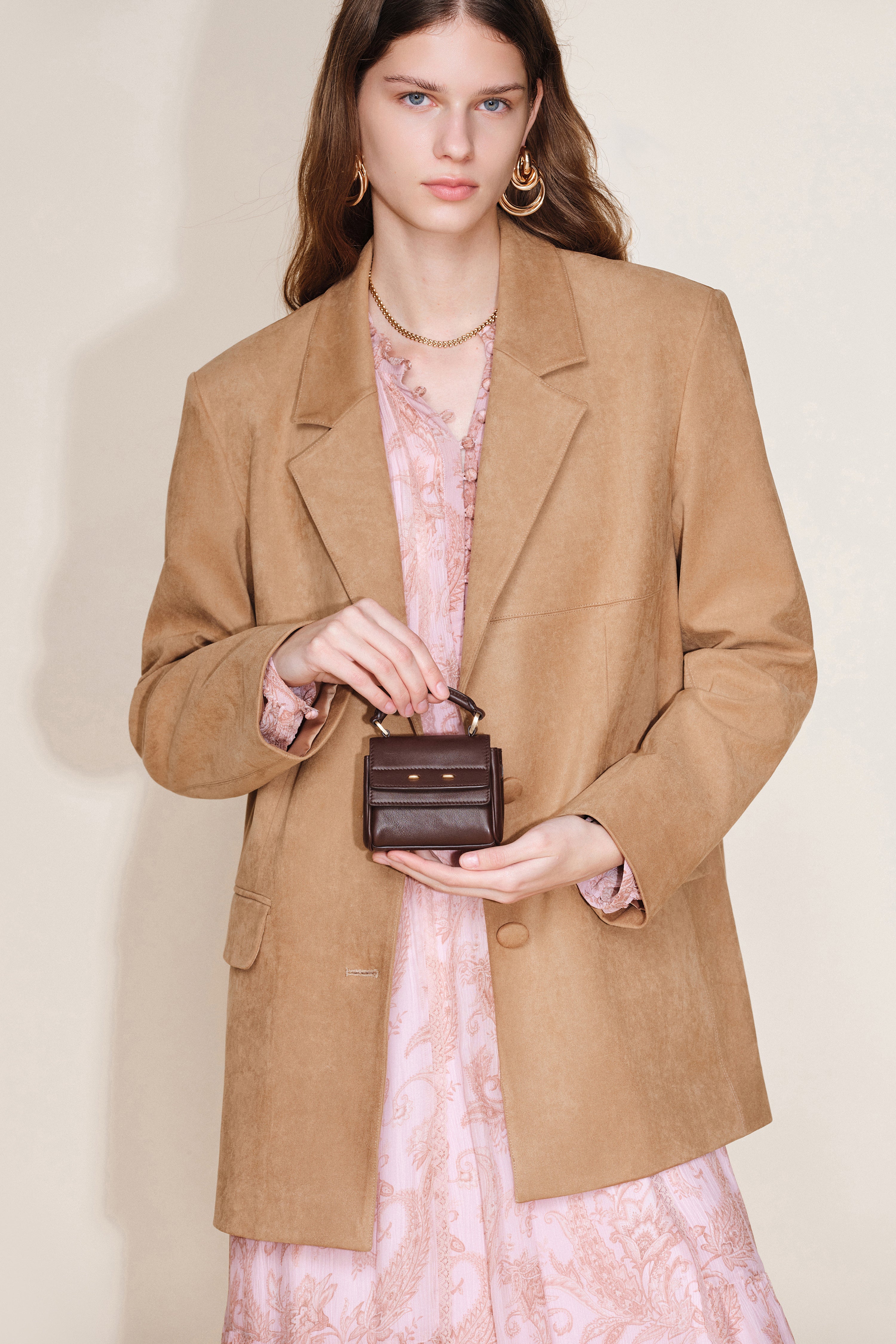 Rialto Mini Charm Bag in Top-grain Nappa Cowhide Leather
