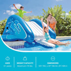 Centro Giochi Gonfiabile Piscina con Scivolo d'Acqua