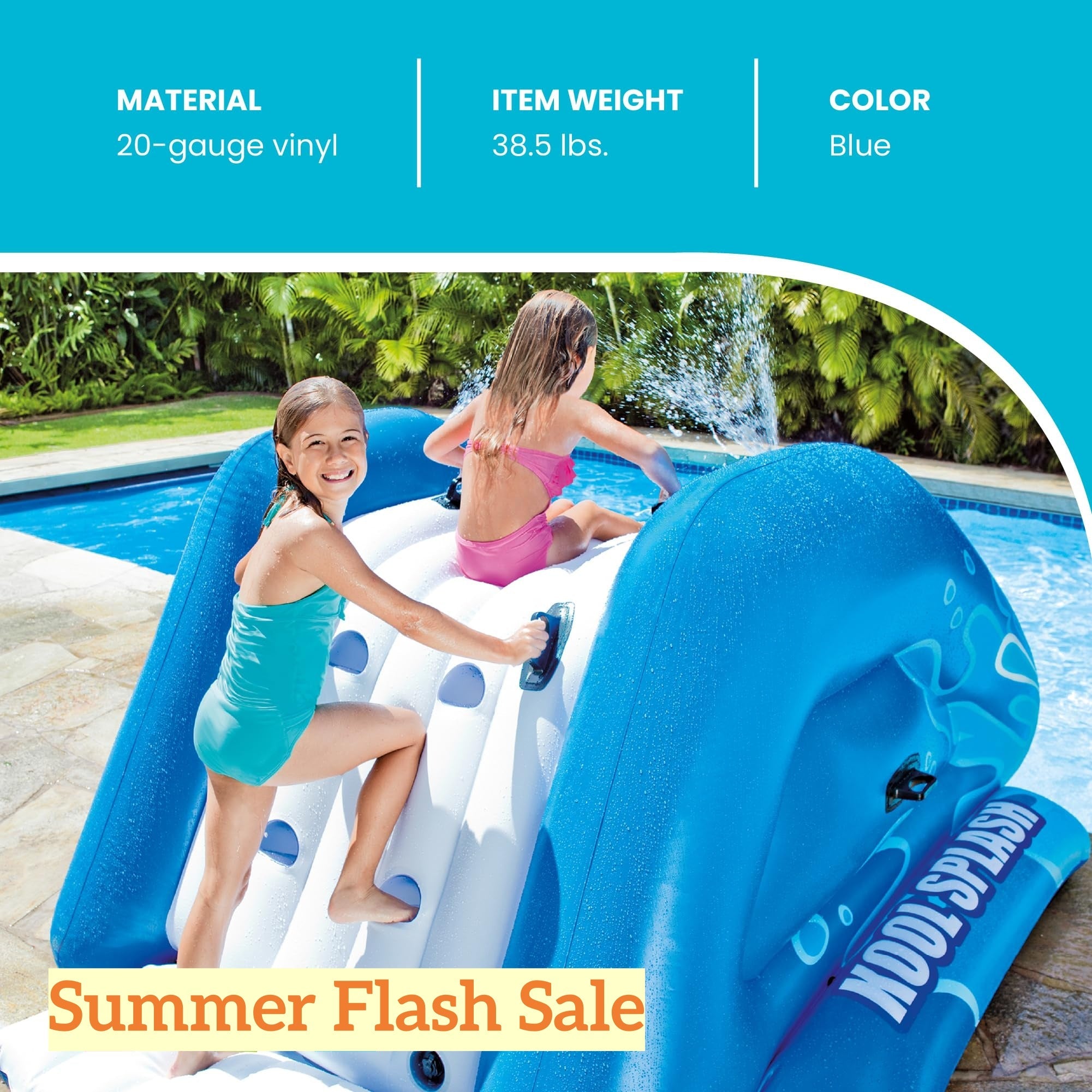 Centro Giochi Gonfiabile Piscina con Scivolo d'Acqua