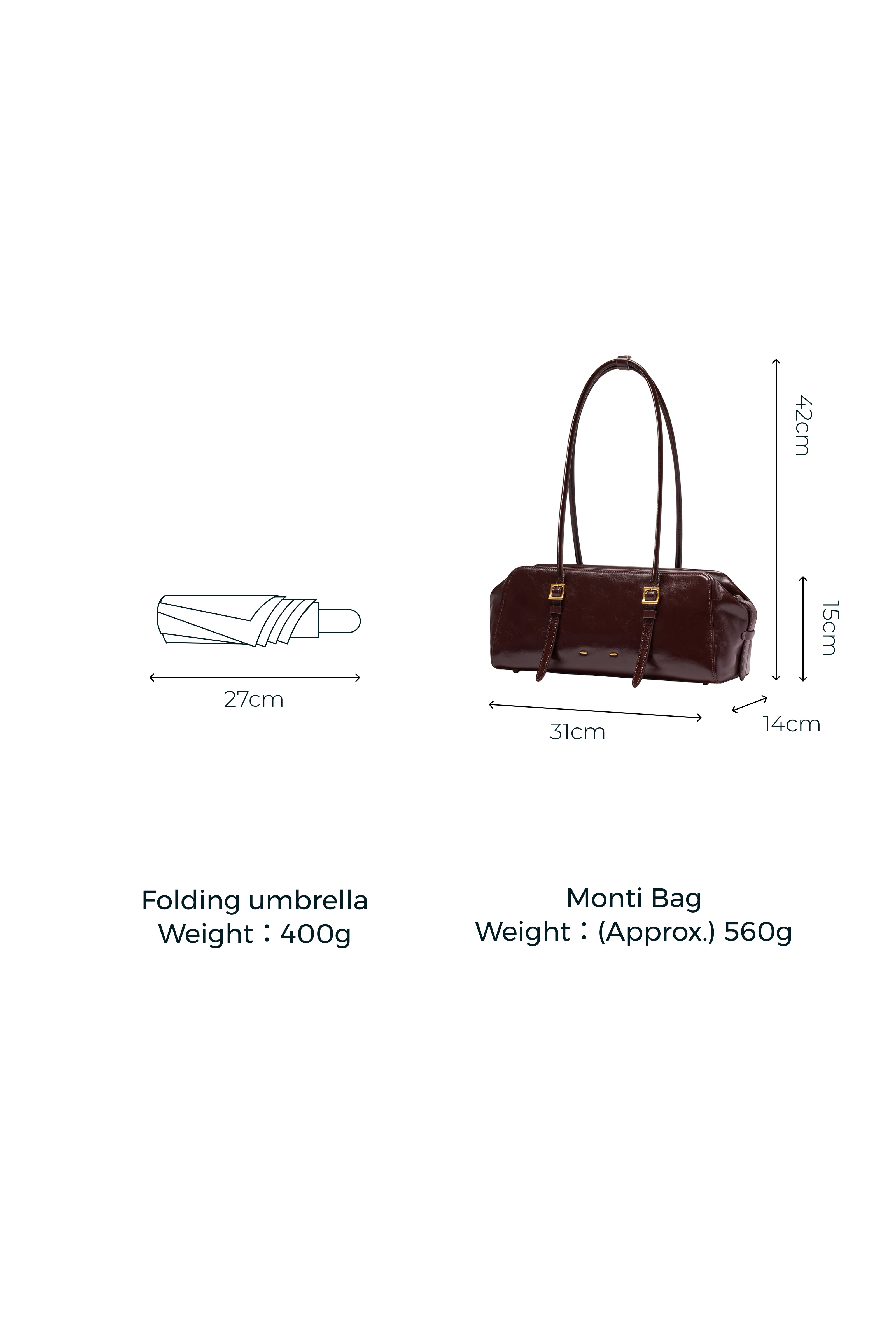 Monti East West Shoulder Bag in Oiled Waxed Top Grain Leather