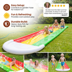 Scivolo d'Acqua Arcobaleno - Scivolo Gonfiabile da Esterno per Bambini e Famiglia